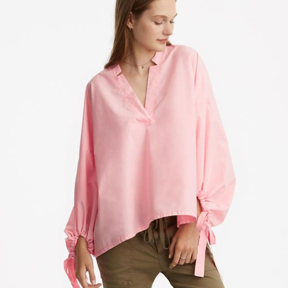 Lou & Grey Bright Pink Poet Blouse